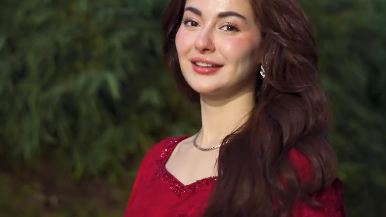Hania Aamir stuns in red at family wedding