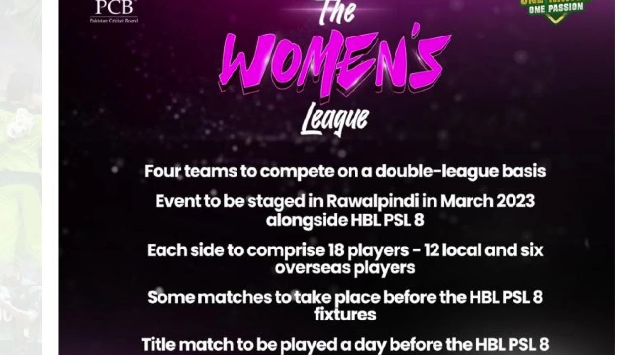 PCB announces schedule for first-ever women's league