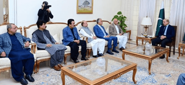 نیشنل پارٹی وفد کی وزیر اعظم  پاکستان شہباز شریف سے ملاقات