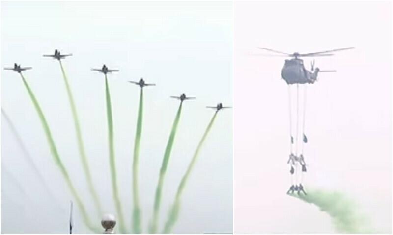 Spectacular fly-past on Pakistan Day Parade