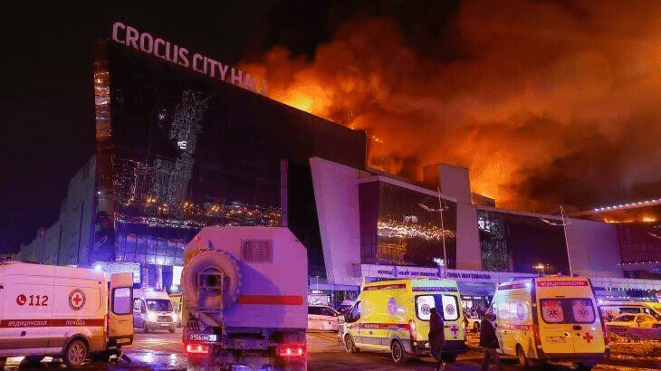 ماسکو  حملے میں ملوث  4 افراد کو گرفتار ، ولادیمیر پیوٹن