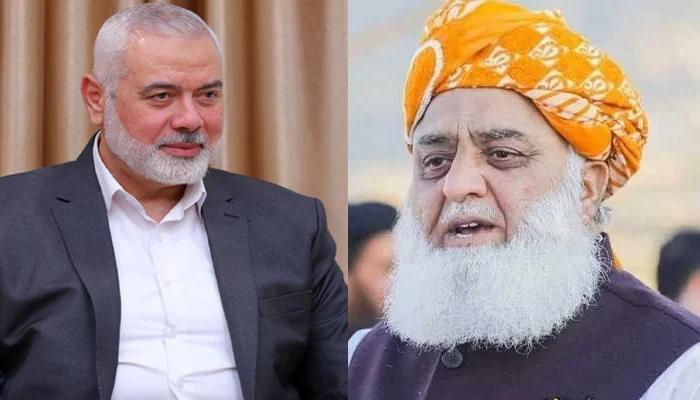 Maulana Fazl-ur-Rehman contacts Ismail Haniyeh 