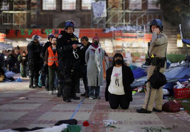 California police flatten pro-Palestinian camp at UCLA, detain protesters