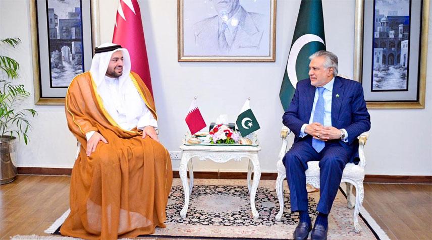 نائب وزیر اعظم کی قطری  وزیر مملکت برائے امور خارجہ  سے ملاقات