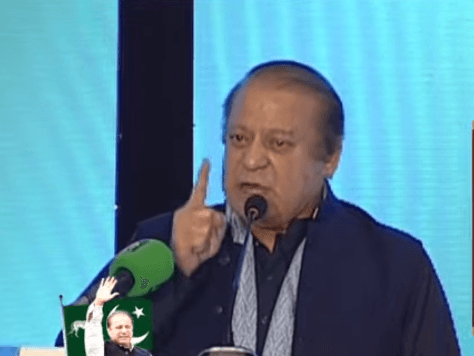 Nawaz lashes out at Imran, ex-CJP Nisar in his first address as PML-N president