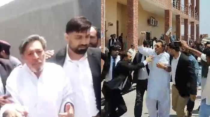 PTI lawyers attack Manika outside court