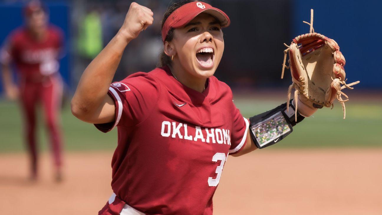 3-time defending champ Sooners reach WCWS semis