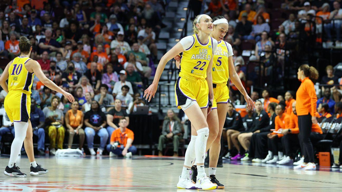 Sparks' Brink helped off with knee injury, ruled out