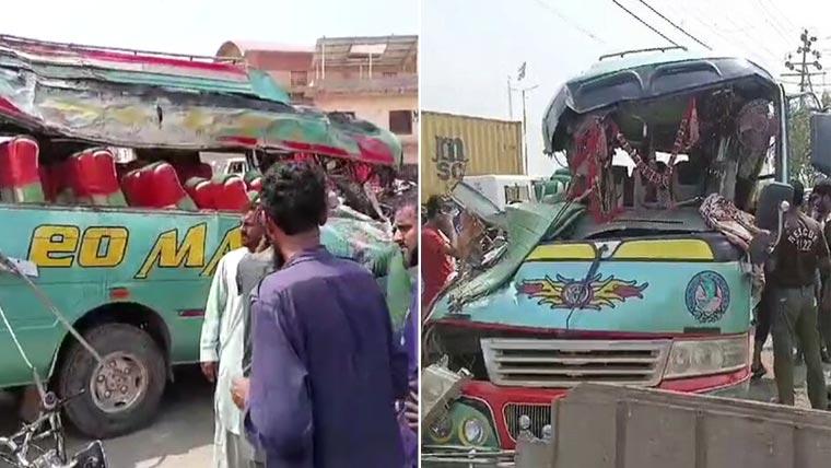 کراچی کے علاقے ماڑی پور کے قریب بس الٹنے سے  7 افراد جاں بحق ، متعدد زخمی