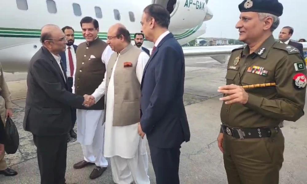 صدر مملکت آصف زرداری تین روزہ دورے کے بعد لاہور  پہنچ گئے