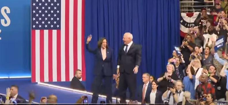 Kamala Harris and Tim Walz debut at Philadelphia rally