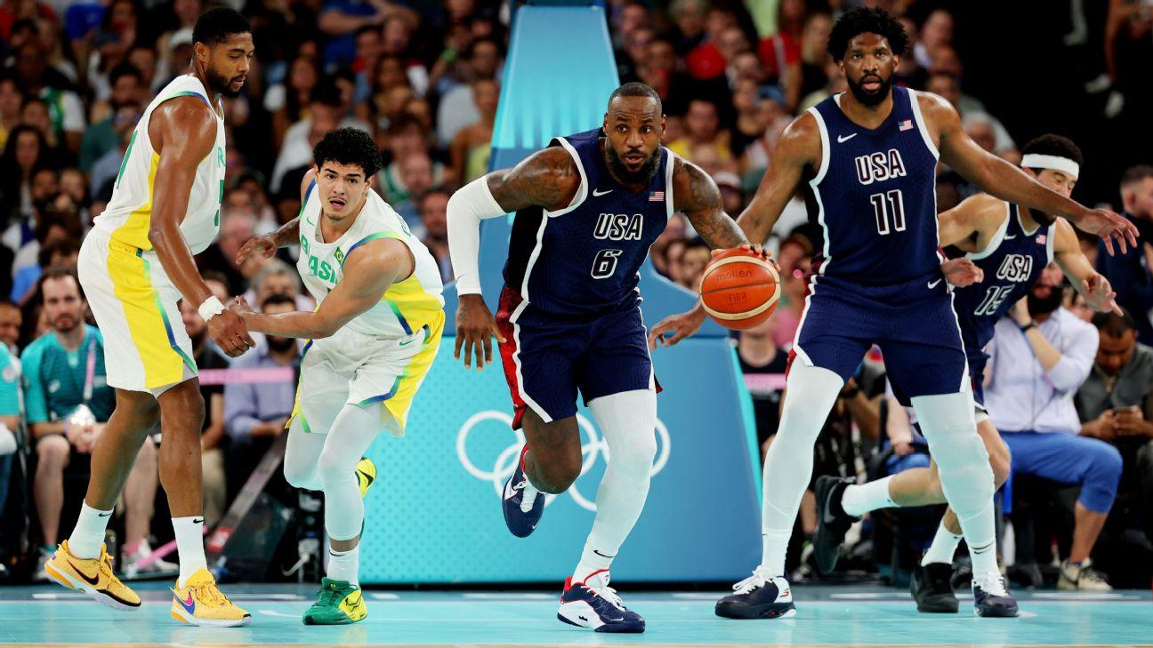 U.S. men's basketball begins knockout play, USWNT has semifinal match and more Tuesday in Paris