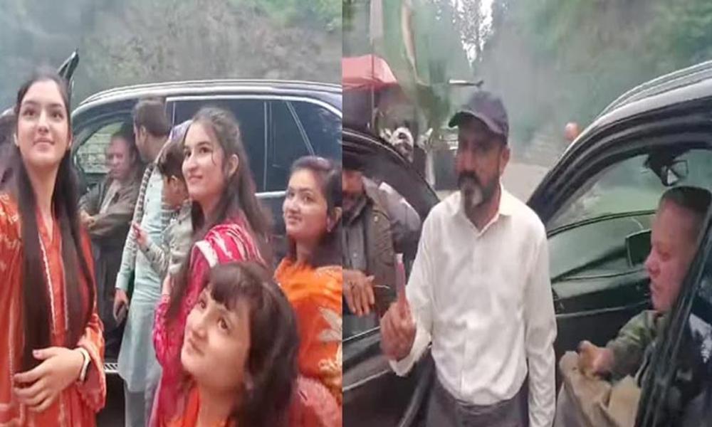 Fans click selfies with Nawaz Sharif in Nathia Gali 