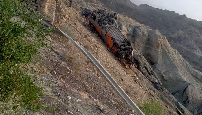 12 dead as bus plunges into ravine on Makran Coastal Highway