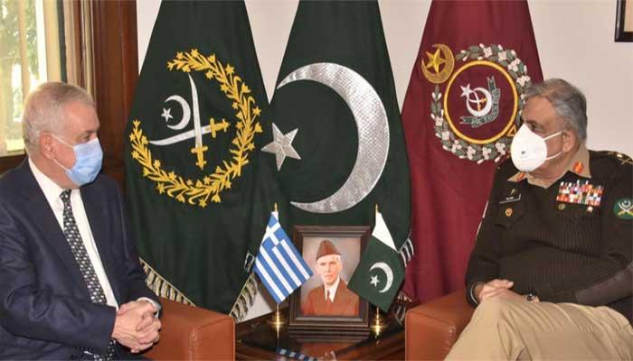 آرمی چیف سے یونان کے سفیر کی الوداعی ملاقات