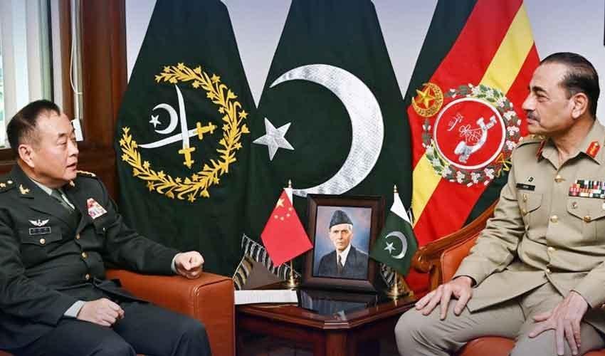 آرمی چیف سے چینی پیپلز لبریشن آرمی کے کمانڈر کی ملاقات