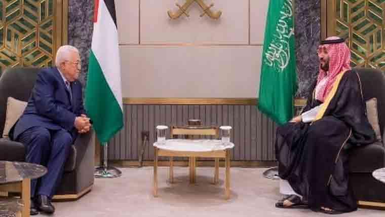 فلسطینی صدر محمود عباس کی سعودی ولی عہد محمد بن سلمان سے ملاقات