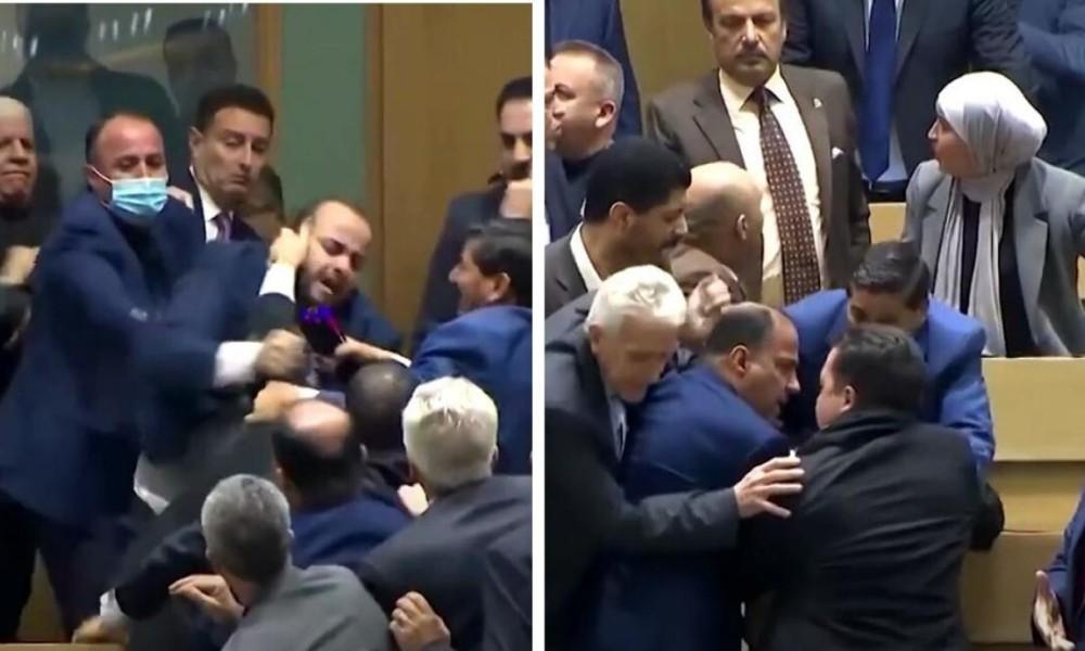 Jordanian MPs brawl during heated parliament session