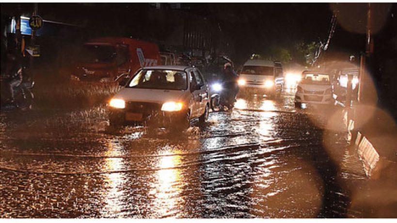 Late-night heavy rain submerges low-lying areas in Lahore