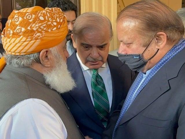 نواز شریف کی شہباز شریف کے ہمراہ مولانا فضل الرحمان کی رہائش گاہ آمد متوقع