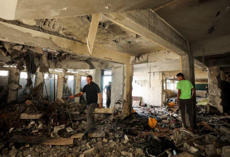 Palestinians say Israeli strike killed 22 in shelter, army says militants hit