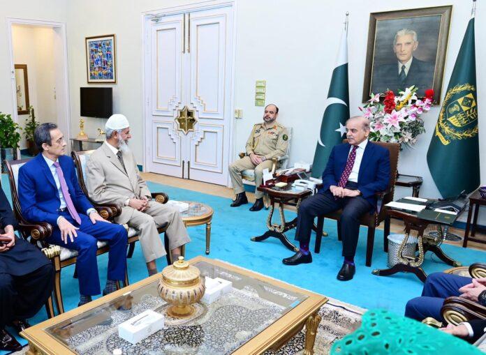 PM Shehbaz lauds Dr Zakir for global Islamic outreach efforts