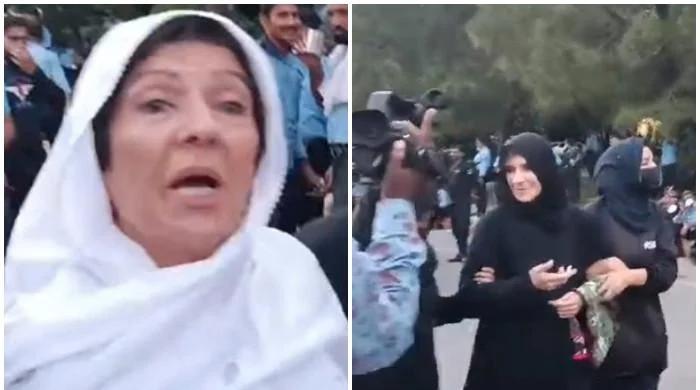 بانی چیئرمین پی ٹی آئی   کی بہنوں کو پولیس نے ڈی چوک سے گرفتار کر لیا