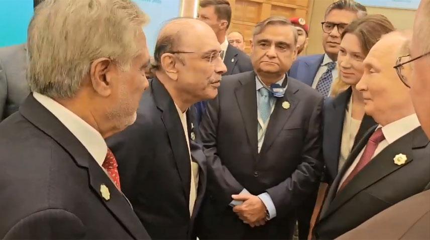 President Zardari, Russia's Putin emphasise strengthening bilateral ties