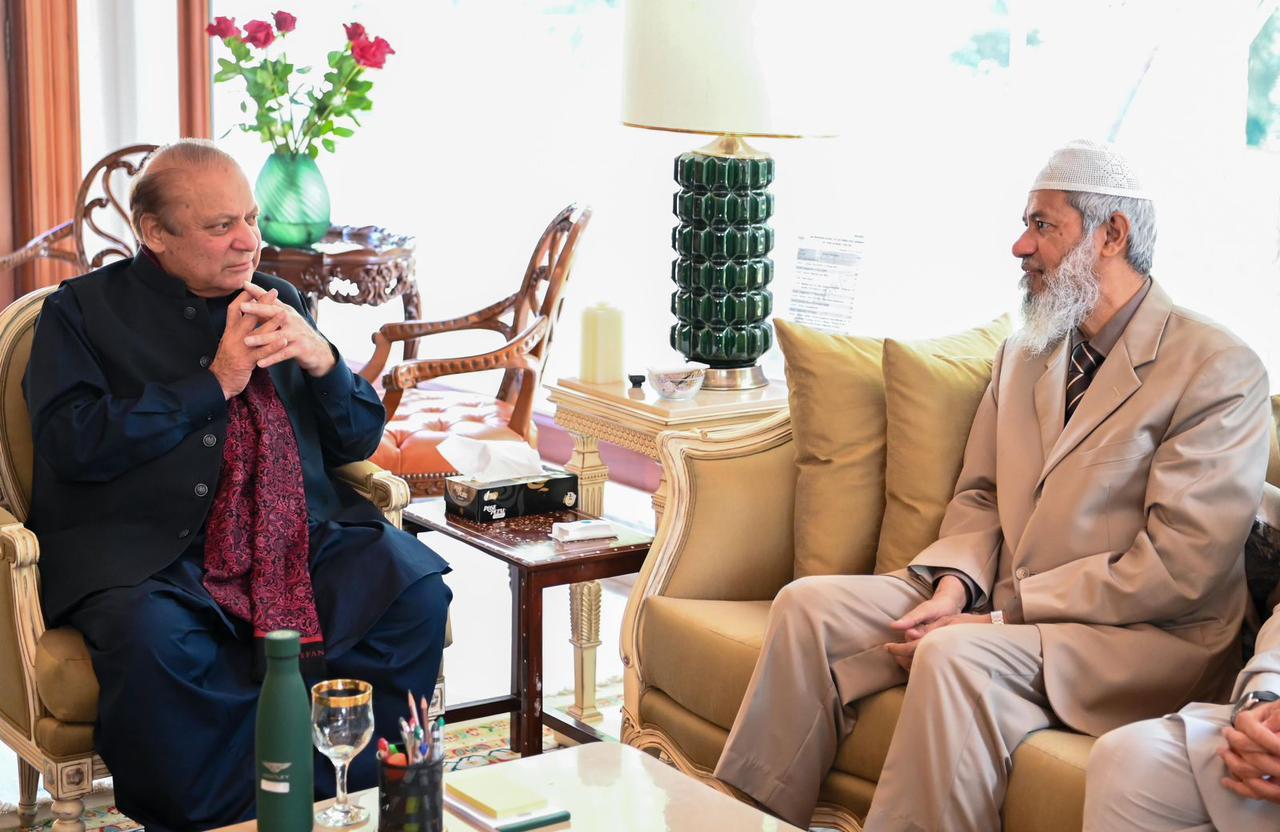 نوازشریف سے ممتاز عالم دین ڈاکٹر ذاکر نائیک کی  ملاقات