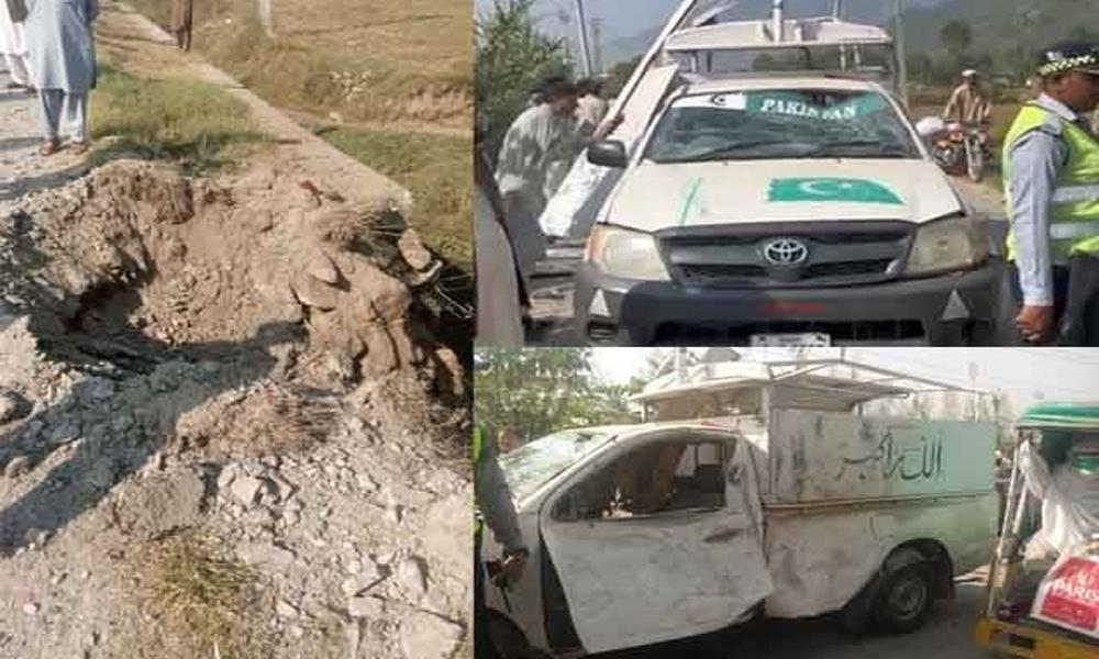 Four cops injured in remote control blast in Buner