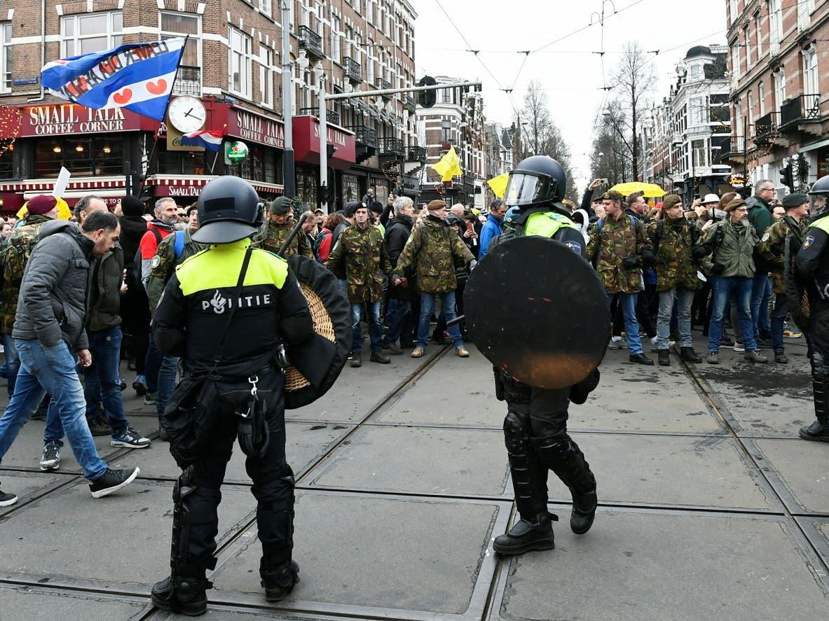 Arrests, clashes in Netherlands Covid protest