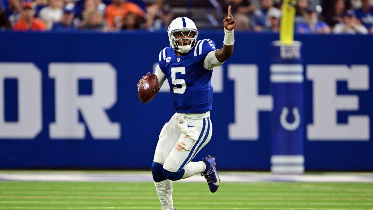 Colts QB Richardson to play after 2-game absence