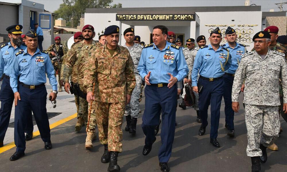 COAS visits PAF operational base, observes Multinational Exercise Indus Shield