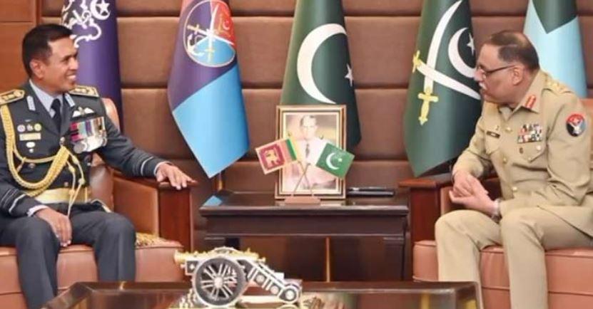 چیئرمین جوائنٹ چیفس آف اسٹاف کمیٹی سے کمانڈر سری لنکن فضائیہ کی ملاقات
