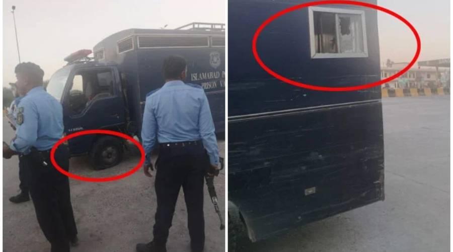 سنگ جانی ٹول پلازہ پر  قیدیوں کی وین پرنامعلوم ملزمان  کا حملہ