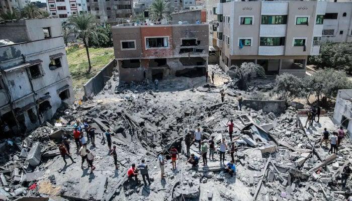 اسرائیلی فورسز کے غزہ  پر بدترین حملے جاری، مزید 45 فلسطینی شہید