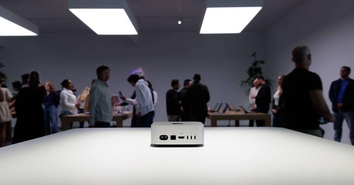 A first look at Apple’s redesigned Mac Mini and its other new Macs