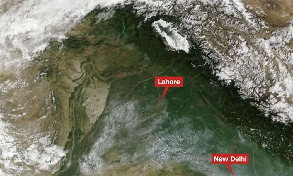 Lahore smog visible from space also