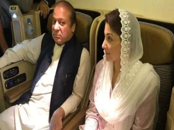 مریم نواز اور میاں محمد نواز شریف بیرون ملک کا دورہ مکمل کر کے لاہور پہنچ گئے