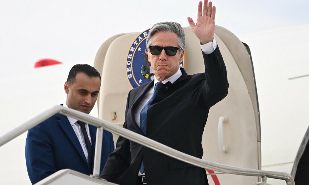 Blinken arrives in Jordan at start of Syria crisis tour