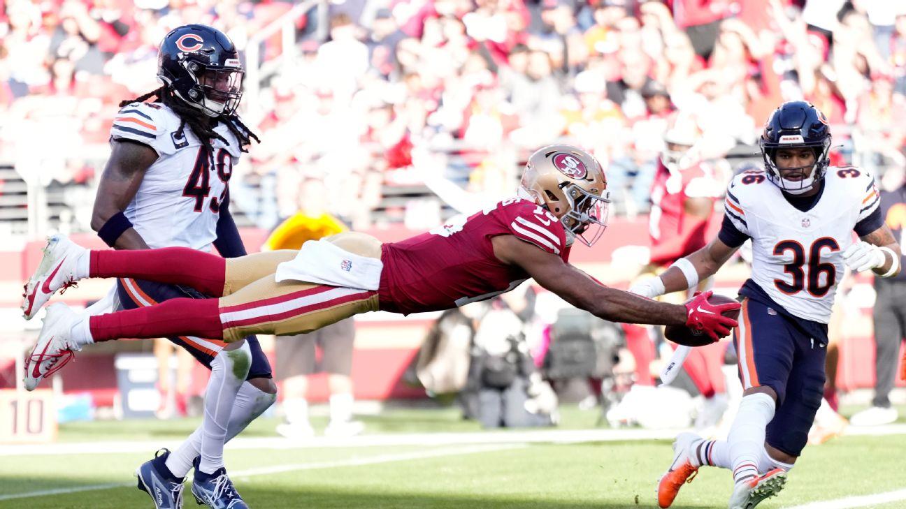 49ers' Brock Purdy finds Jauan Jennings for opening TD vs. Bears