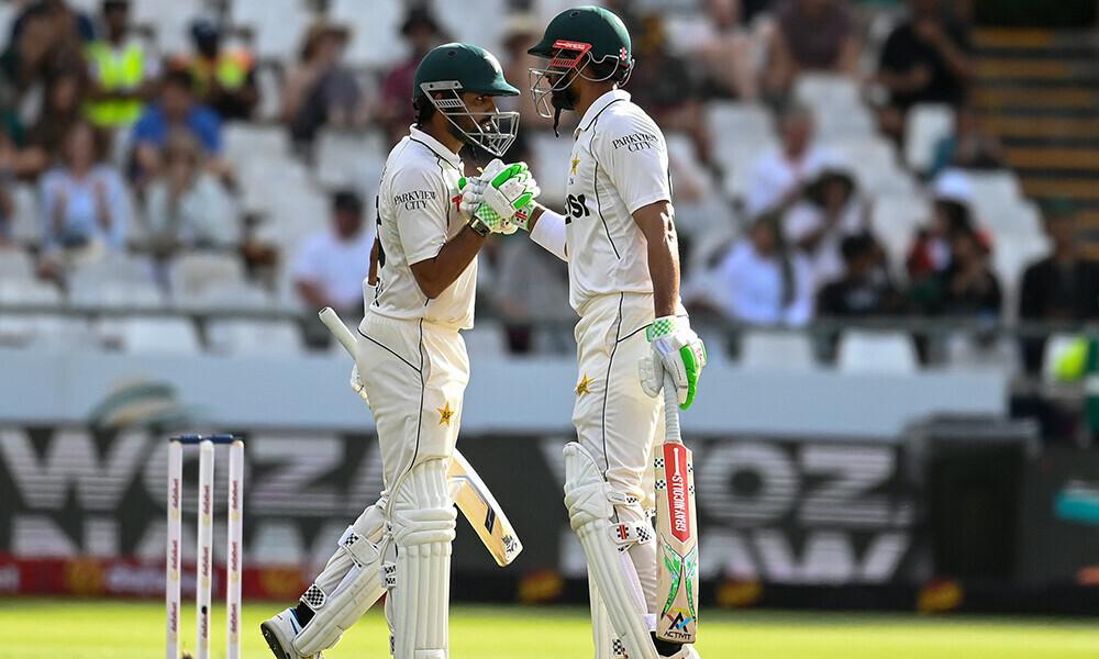 Captain Shan Masood leads Pakistan fight back in second Test