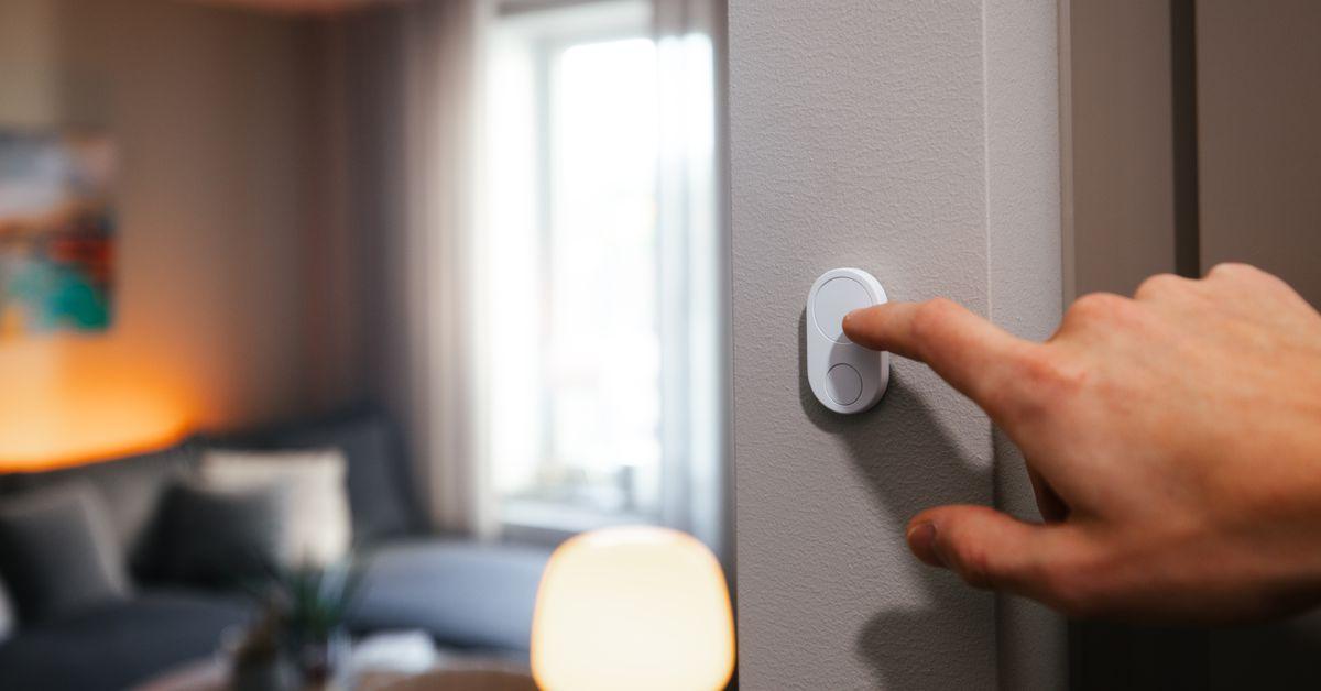 This tiny button pulls off the wall and controls your lights and music with gestures