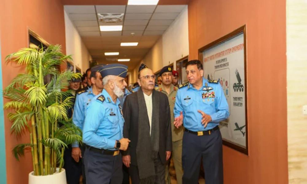 Zardari visits PAF's National Aerospace Science, Technology Park