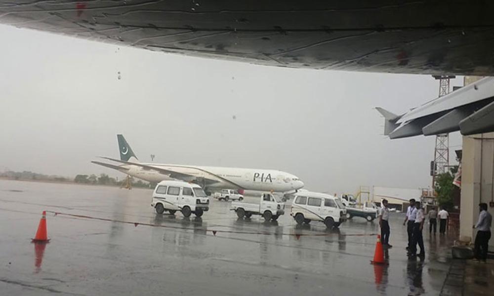 Six flights canceled due to rain, fog