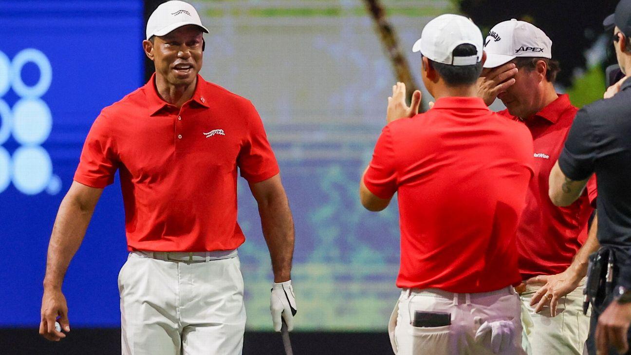 Tiger laughs off TGL gaffe: 'That was embarrassing'