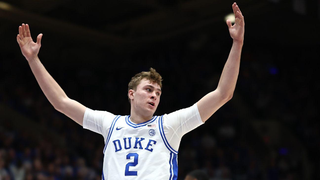 Duke to No. 1 in men's poll for first time since '21