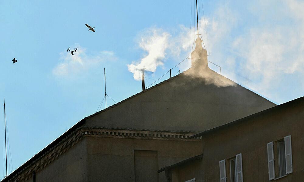 White smoke billows from Sistine Chapel as new pope elected