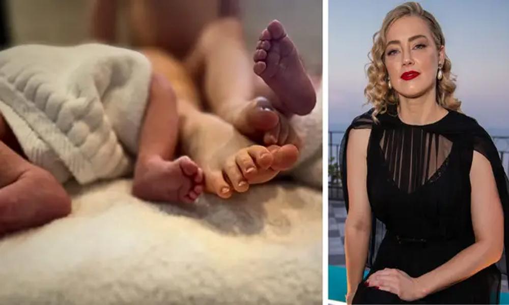 Amber Heard gives birth to twins