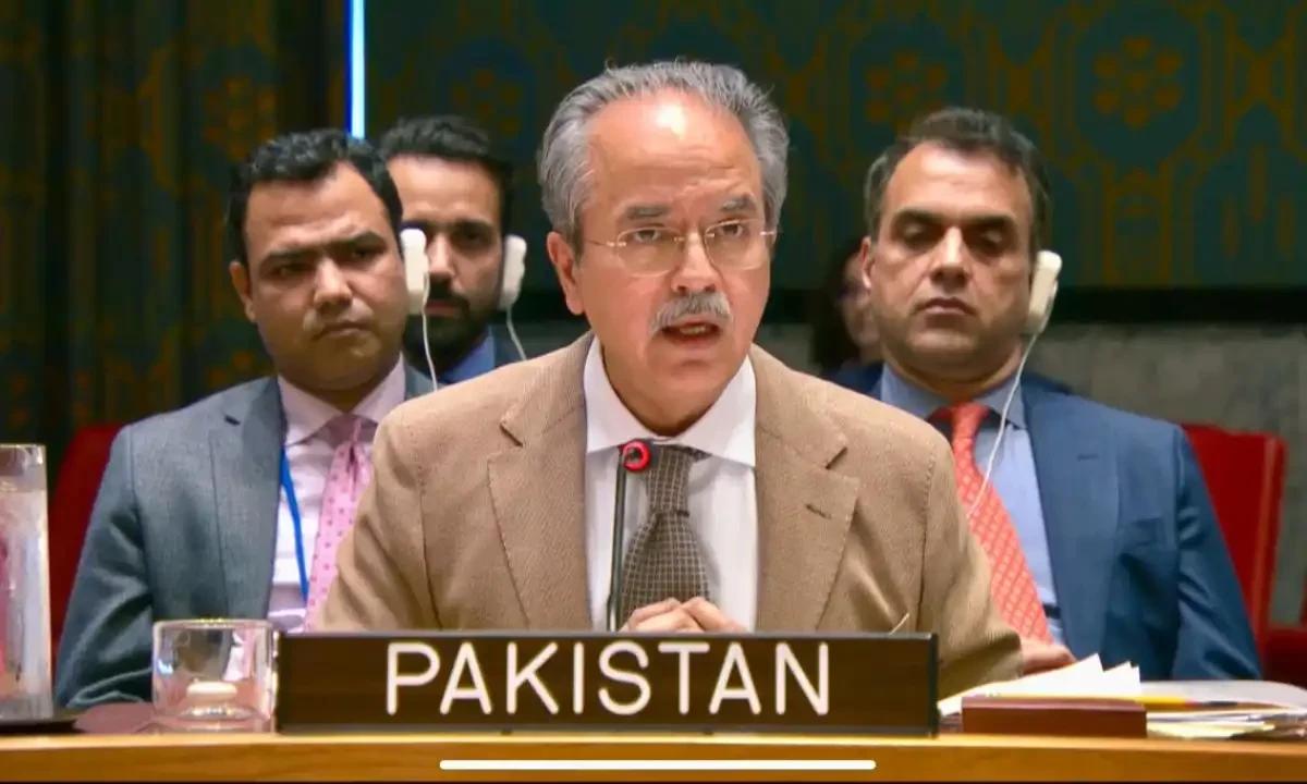 اقوام متحدہ کی سلامتی کونسل میں پاکستان کا غزہ میں مستقل اور غیر مشروط سیز فائر کا مطالبہ